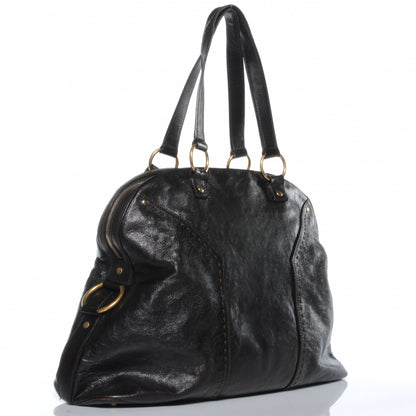 Saint Laurent Leather Oversized Muse Dark Brown 3 of 9