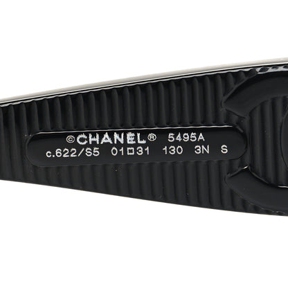 Chanel Acetate Shield Sunglasses 5495A Black 5 of 8