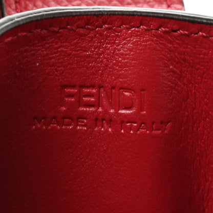 Fendi Vitello Cruise F is Fendi Bi-Color FF 1974 Embossed Gusseted Card Holder Maya Black Rosso 6 of 8