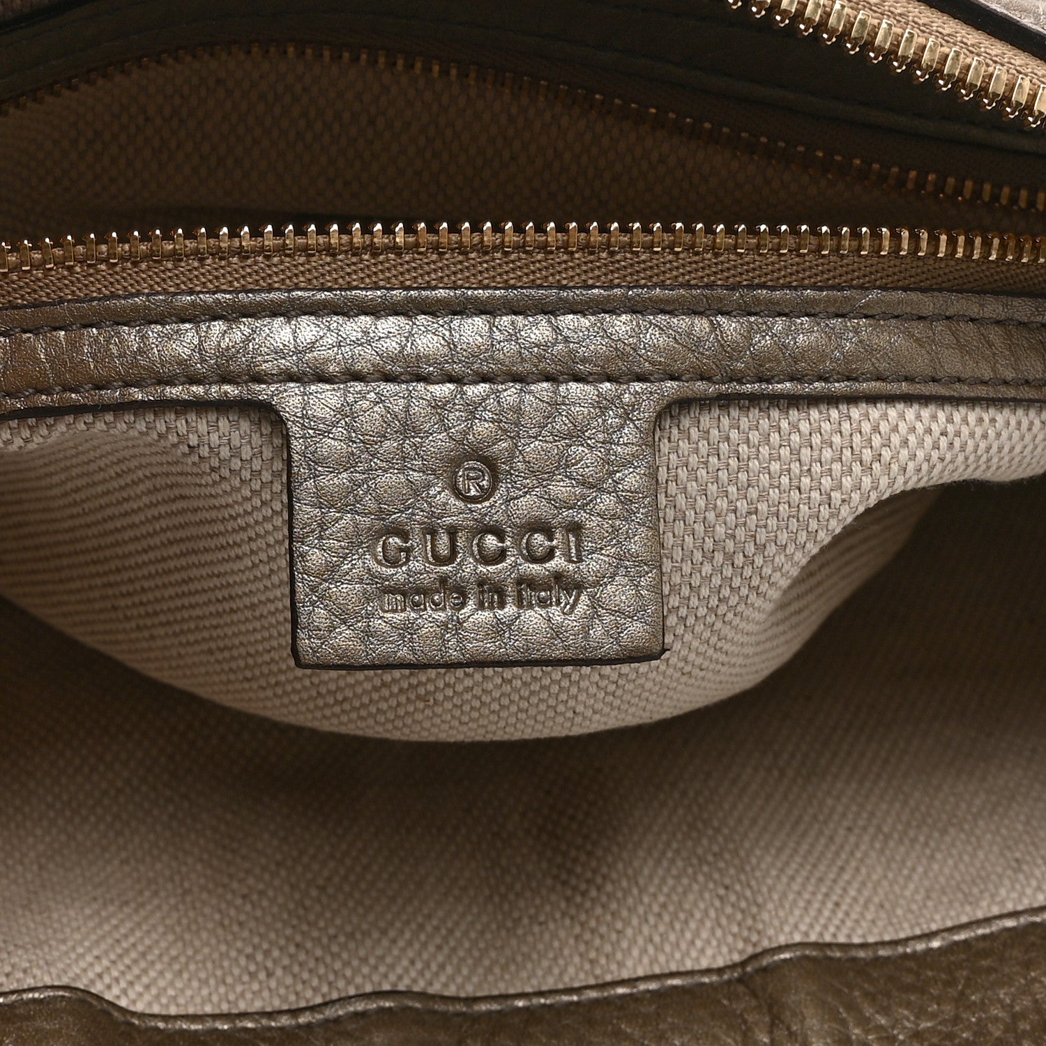 Gucci Pebbled Calfskin Small Soho Hobo Fango 6 of 11