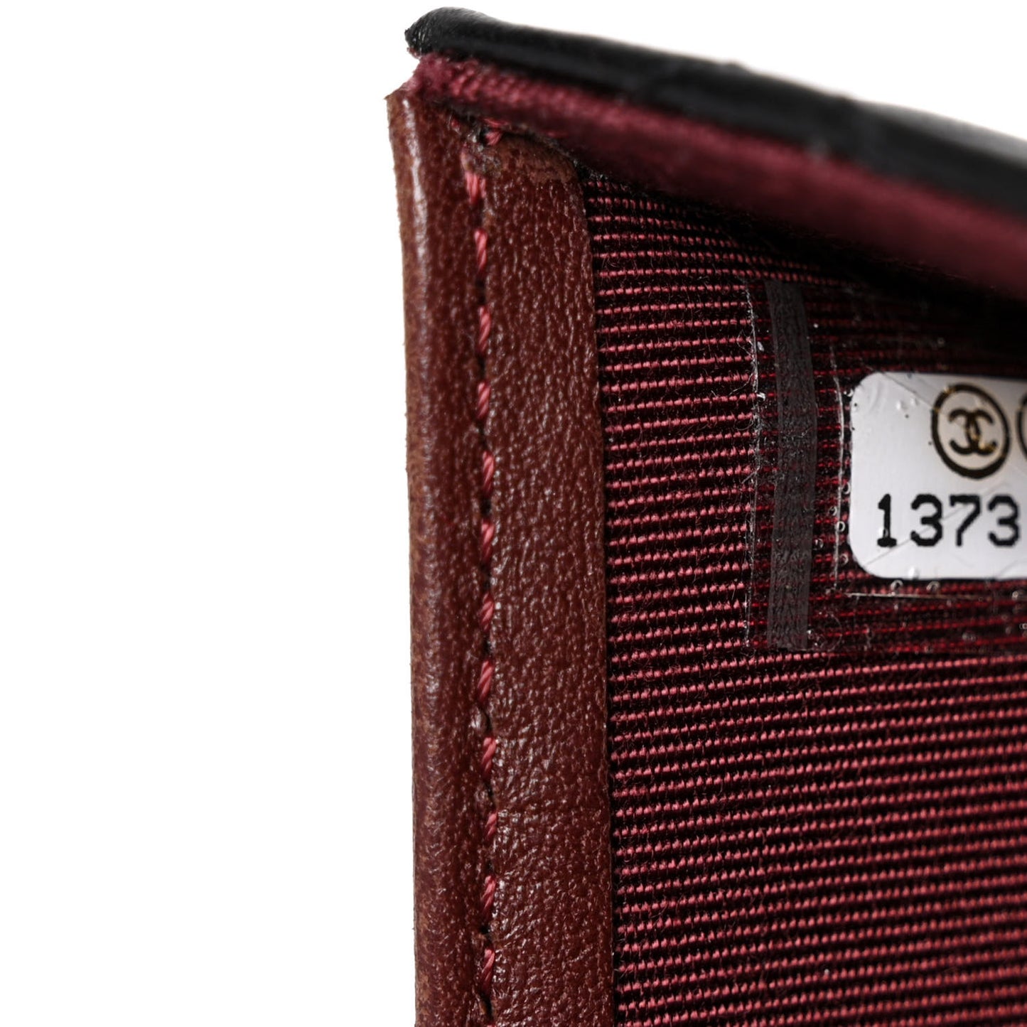 Lambskin Quilted Tri-Fold Flap Wallet Black