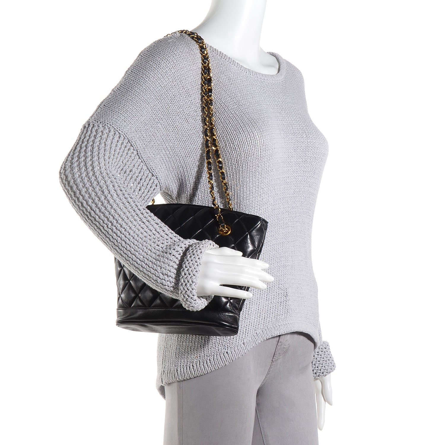 Chanel Lambskin Quilted Small Shoulder Bag Black 2 of 8