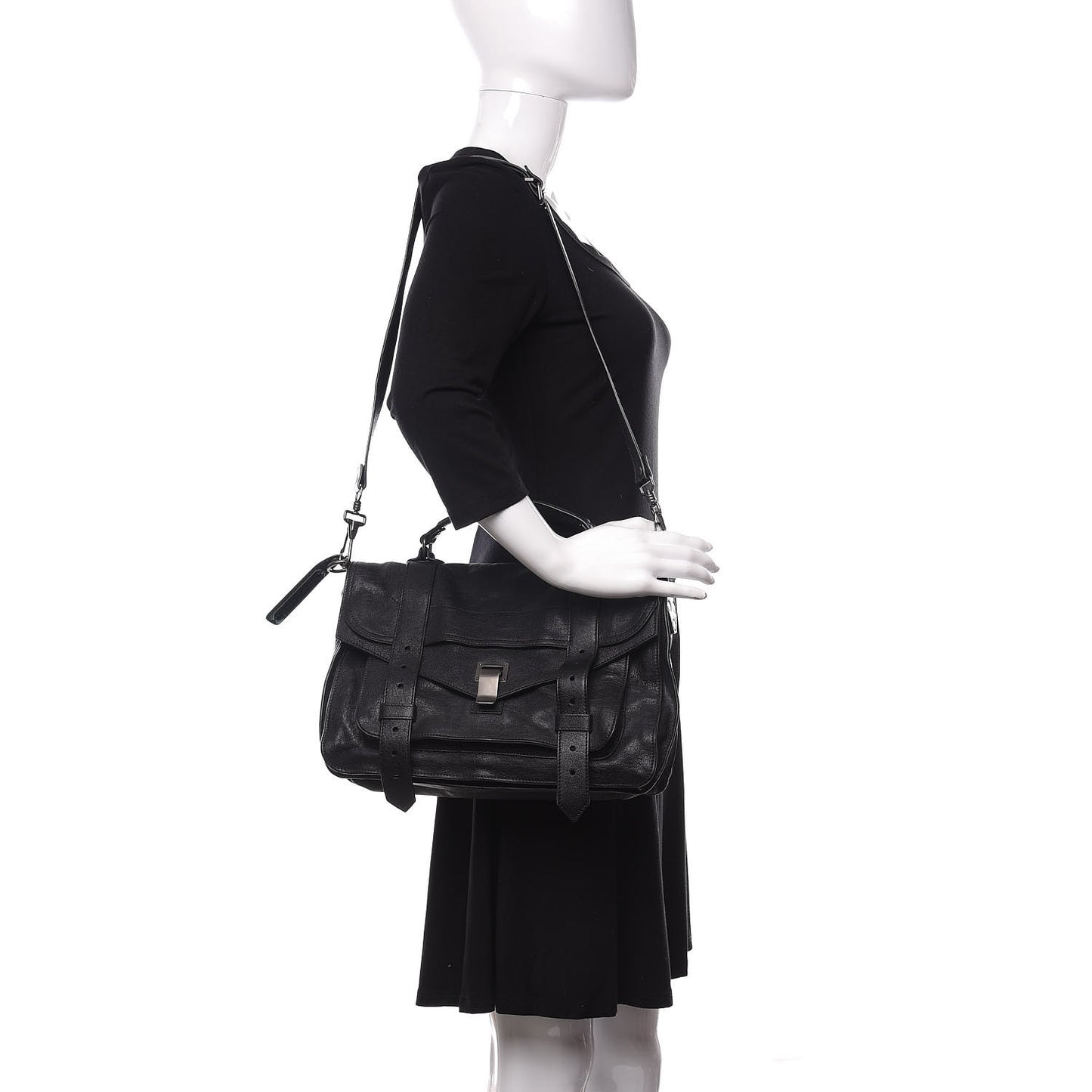Lambskin Medium PS1 Satchel Black