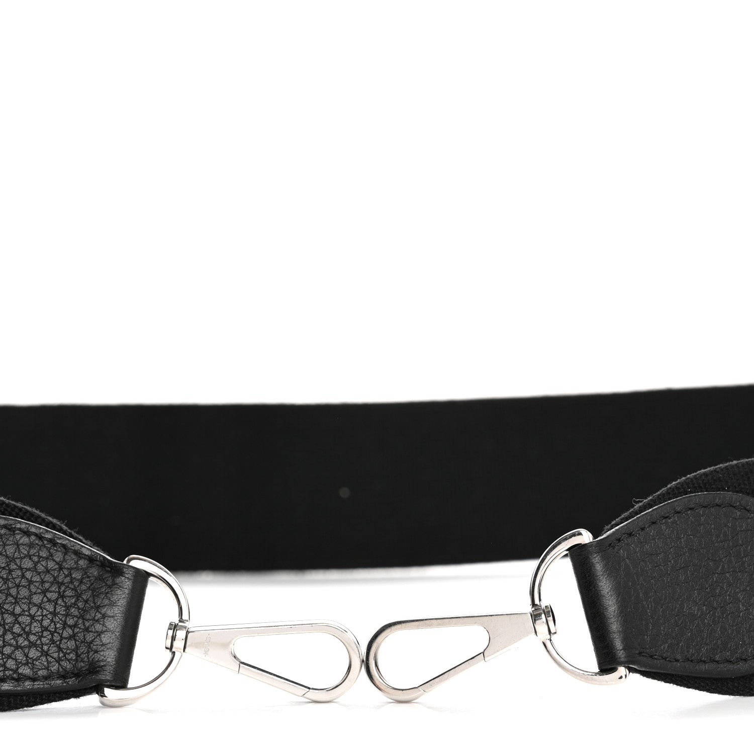 Hermes Toile Taurillon Clemence Shoulder Strap Black 3 of 5