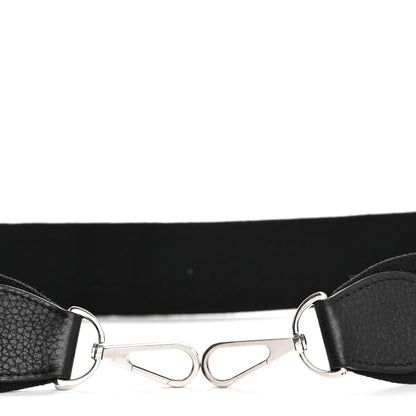 Hermes Toile Taurillon Clemence Shoulder Strap Black 3 of 5