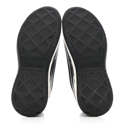 Chanel Velvet Calfskin Mixed Fibers CC Sneakers 36 Black 5 of 11