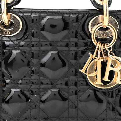 Christian Dior Patent Cannage Mini Lady Dior Black 7 of 14