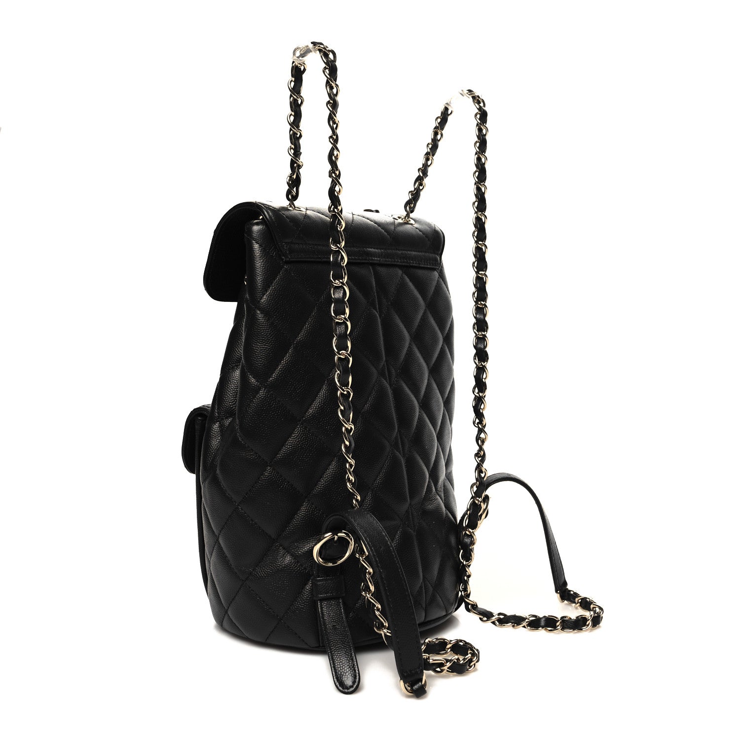 Chanel Caviar Quilted Pockets Backpack Black 3 of 10