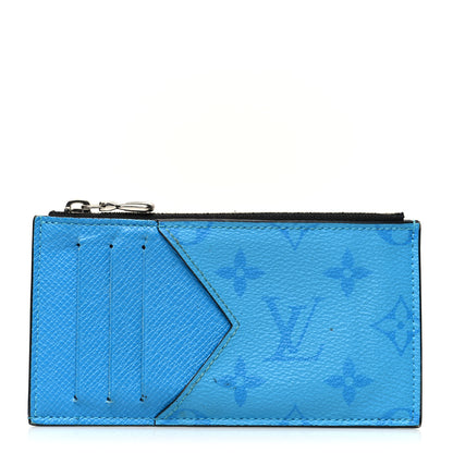 Louis Vuitton Taigarama Coin Card Holder Blue Lagoon 2 of 11