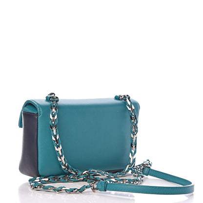 Fendi Shiny Nappa Mini Be Baguette Shoulder Bag Lago Dark Blue 3 of 10