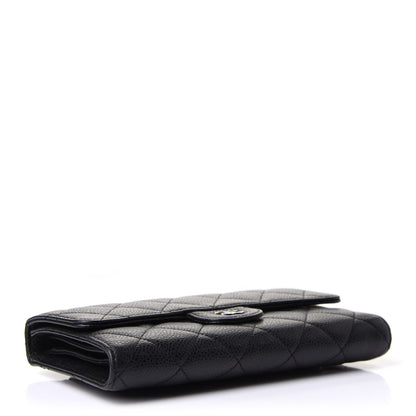 Chanel Caviar Quilted Large Flap Wallet Black 4 of 11