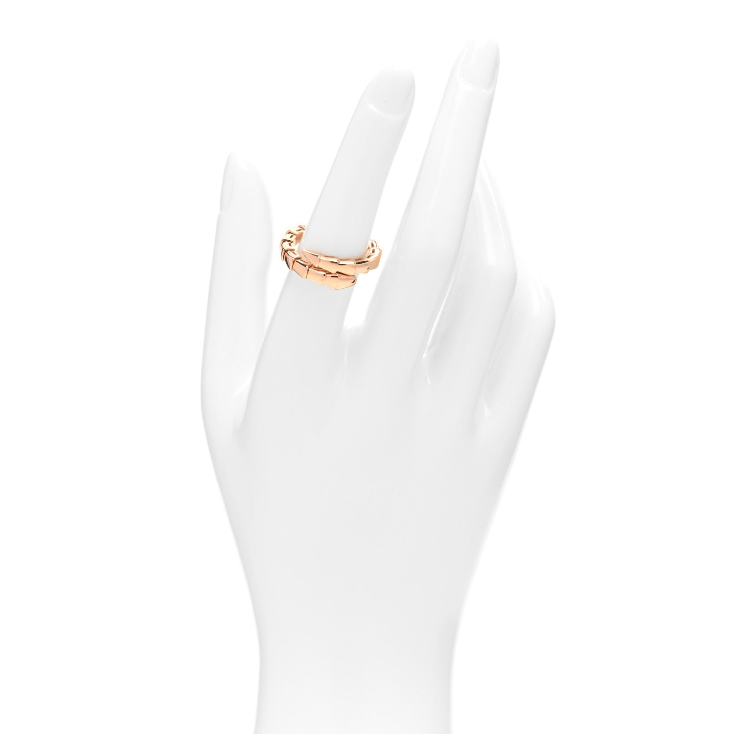 Bulgari 18K Rose Gold Serpenti Viper Ring L 2 of 4