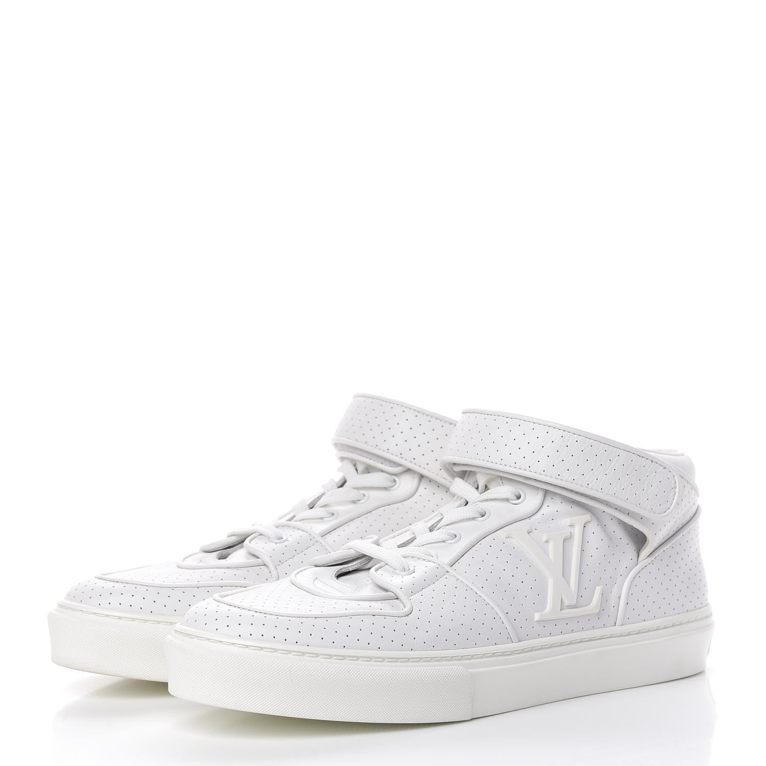 Louis Vuitton Calfskin Perforated Acapulco Sneakers 8 White 2 of 13