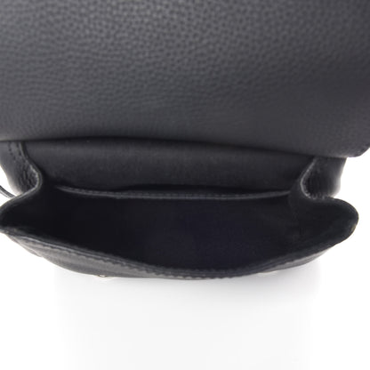 Burberry Soft Grain Calfskin Baby Bridle Saddle Bag Black 5 of 14