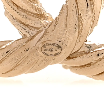 Chanel Twisted CC Brooch Light Gold 3 of 4