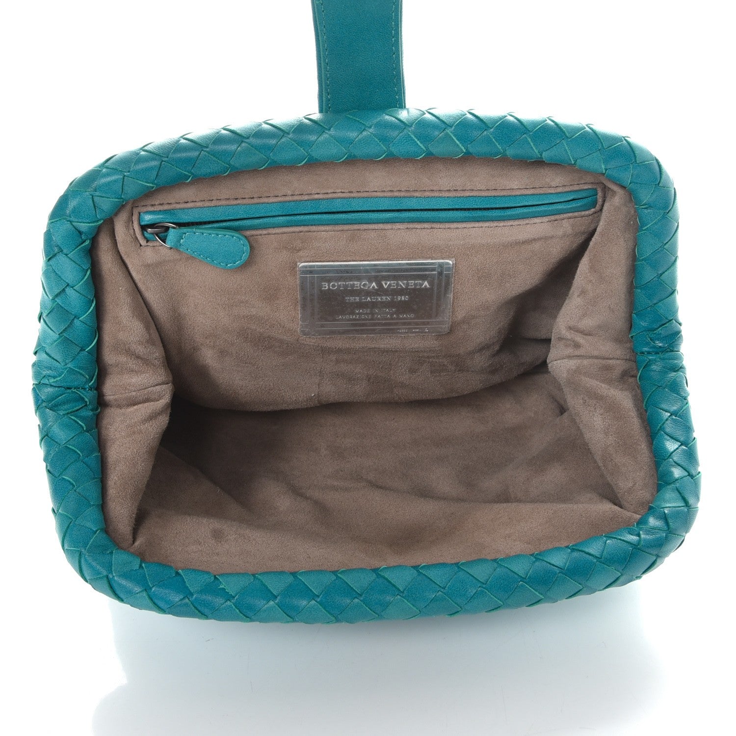 Bottega Veneta Nappa Intrecciato The Lauren 1980 Clutch Aqua 5 of 8
