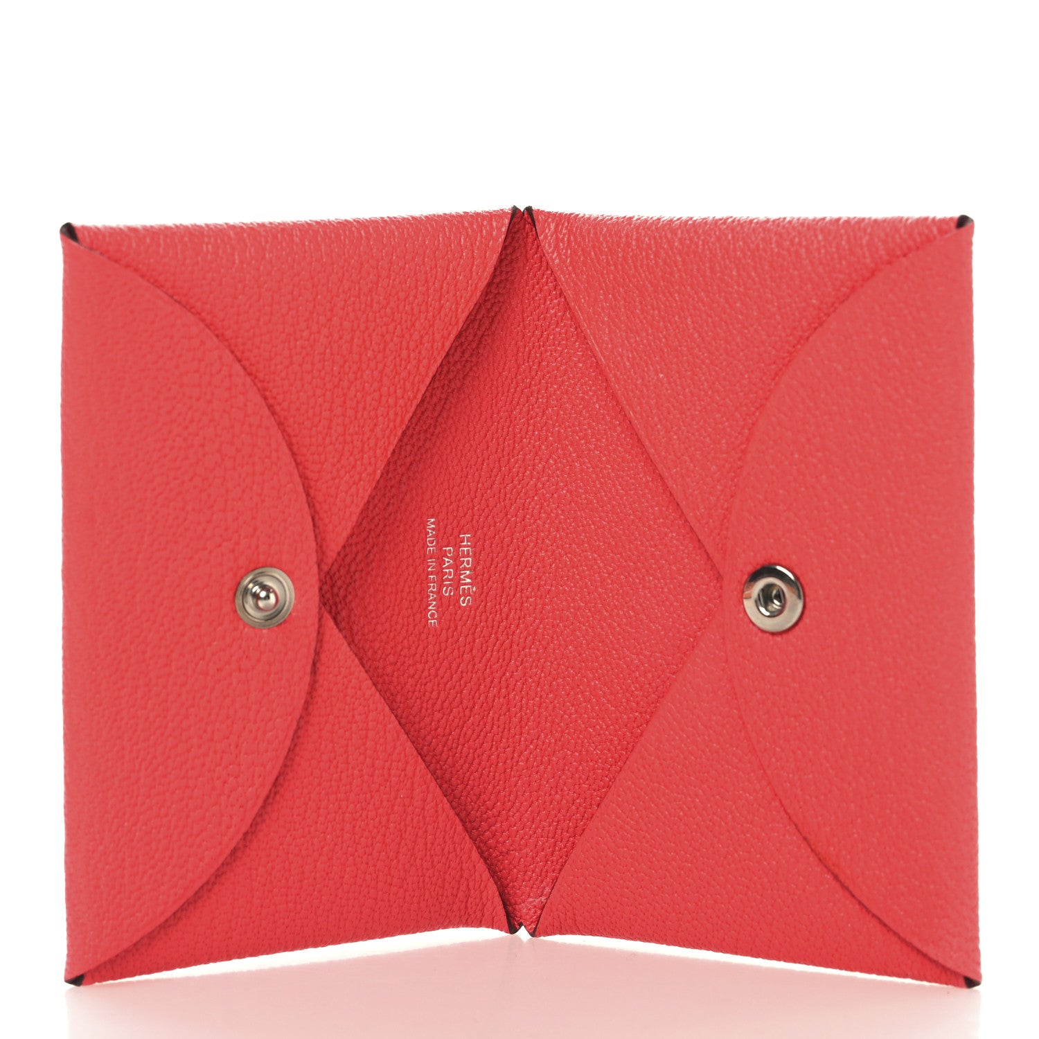 Hermes Chevre Mysore Calvi Card Case Rose Texas 5 of 8