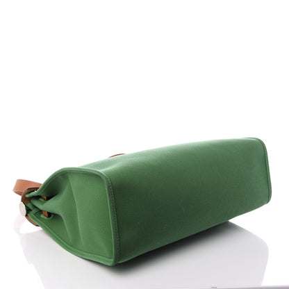 Hermes Vache Hunter Toile Herbag Zip 31 PM Cactus Natural 3 of 7