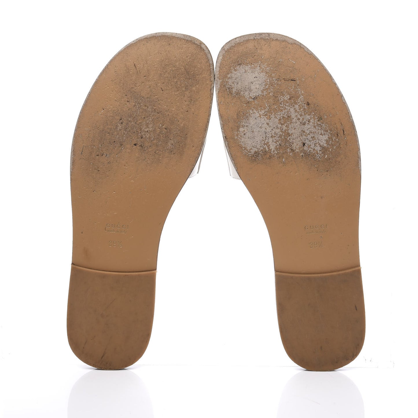 Malaga Kid Fringe Horsebit Slide Sandals 39.5 White