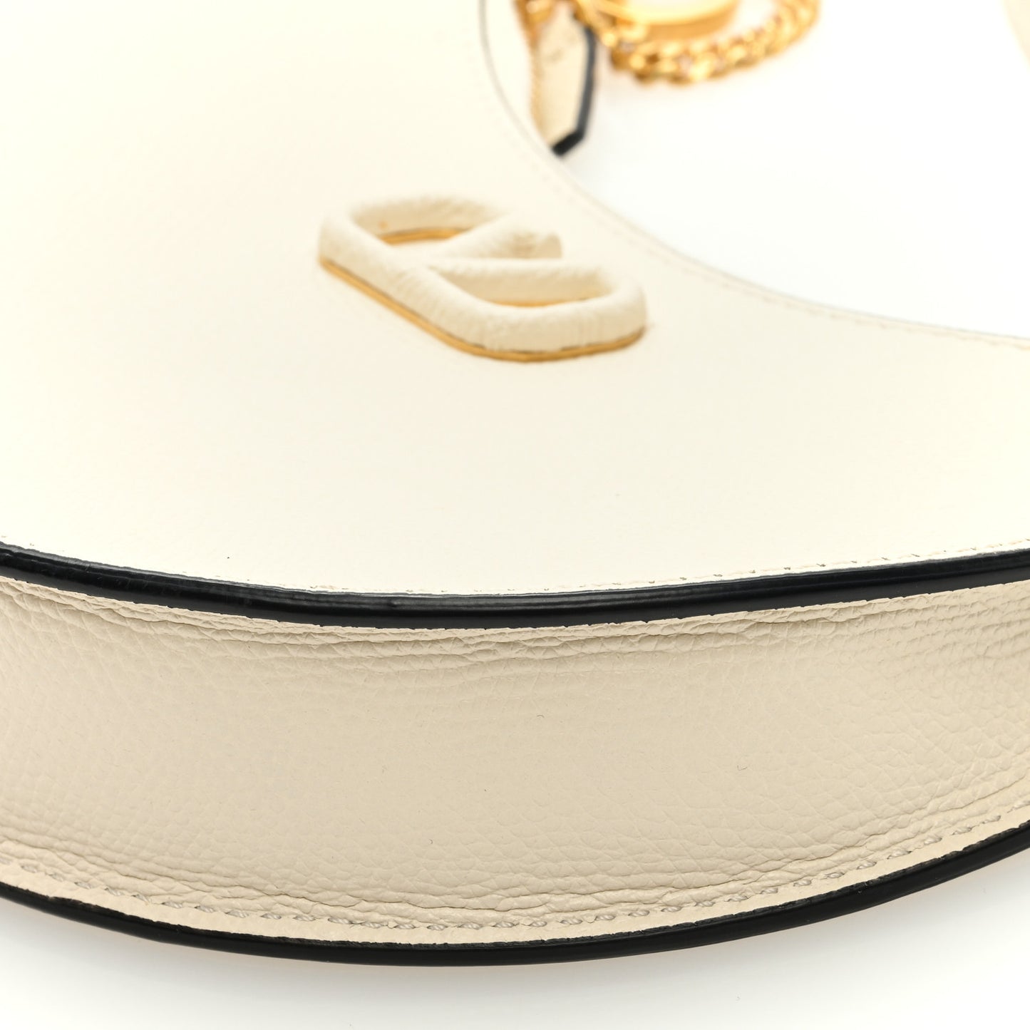 Calfskin Mini Vlogo Hobo Bag White