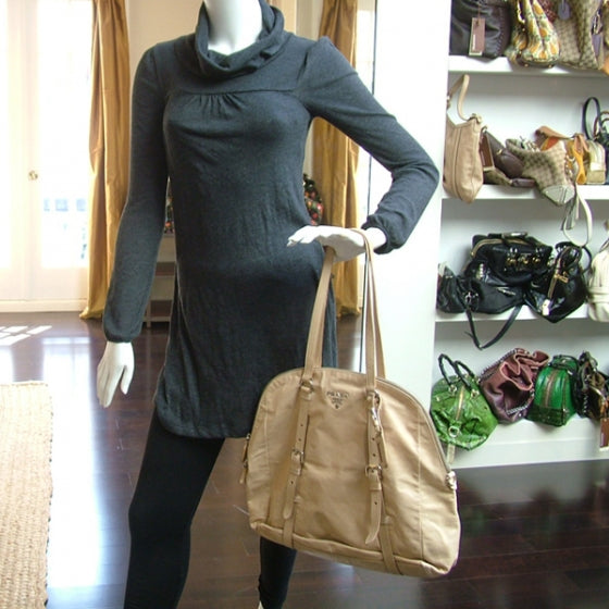 Leather New Look Tote Beige