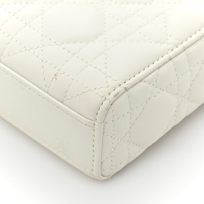 Christian Dior Lambskin Cannage Medium Lady D-Joy White 14 of 20
