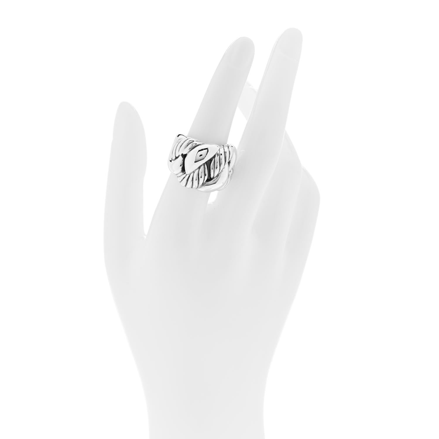 David Yurman Sterling Silver Belmont Ring 54 6.75 2 of 4