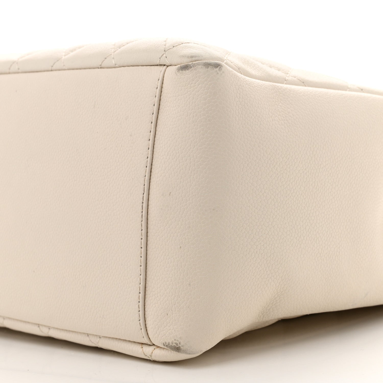 Chanel Caviar Quilted Grand Shopping Tote GST White 11 of 16