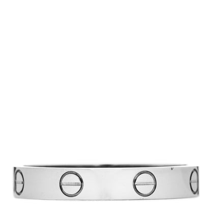 Cartier 18K White Gold 3.5mm LOVE Wedding Band Ring 61 9.75 1 of 4