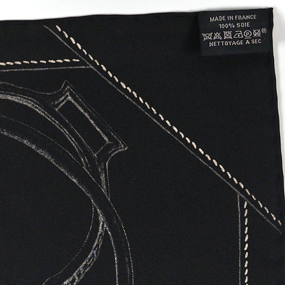 Hermes Silk Project Carres Scarf 90 Black White 4 of 4