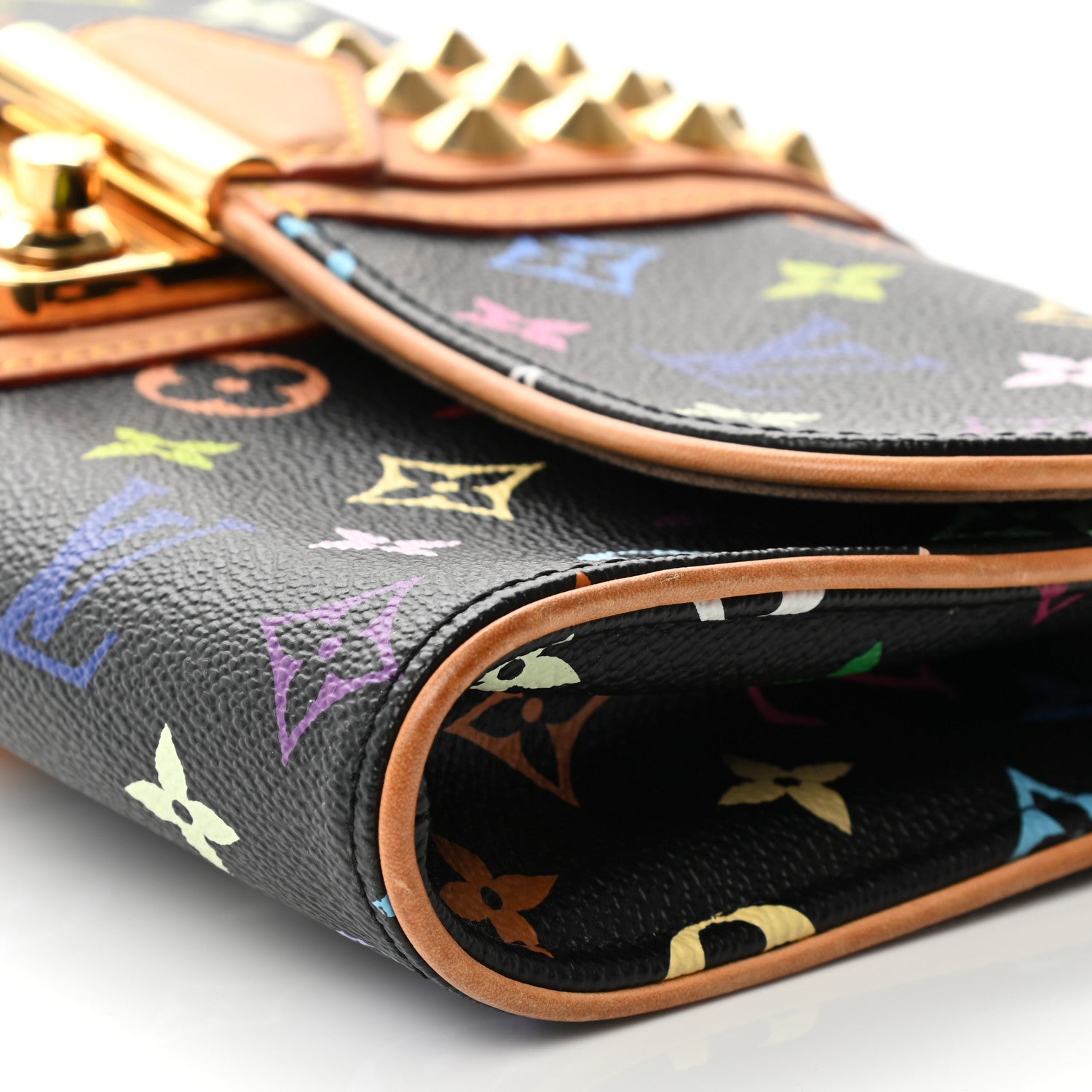 Louis Vuitton Monogram Multicolor Courtney Clutch Black 8 of 11