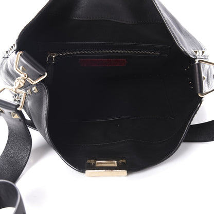 Valentino Garavani Vitello Large Rockstud Flip-Lock Messenger Bag Black 5 of 9