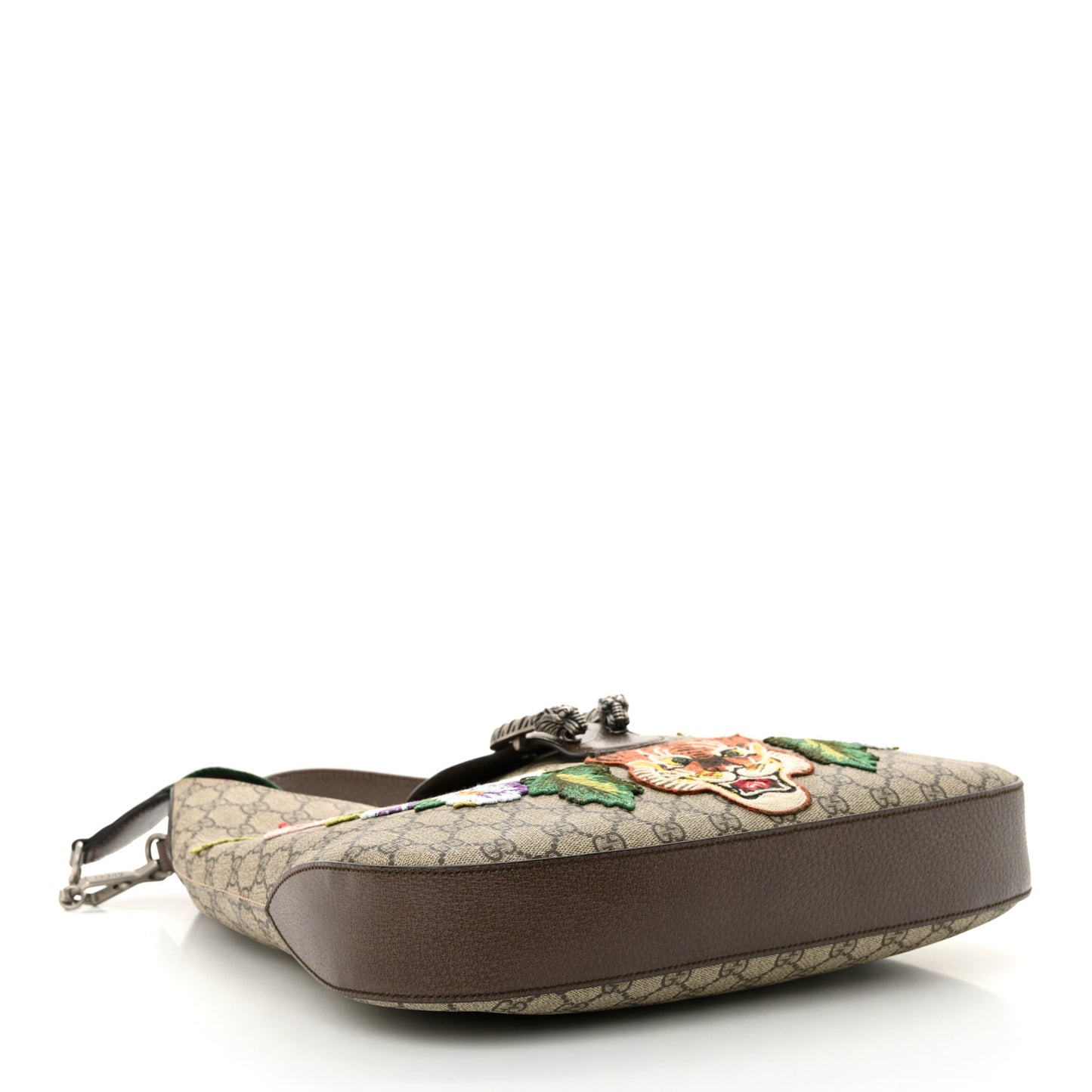 GG Supreme Monogram Web Embroidered Medium Dionysus Hobo Beige New Acero Multicolo Beige New Acero Multicolor