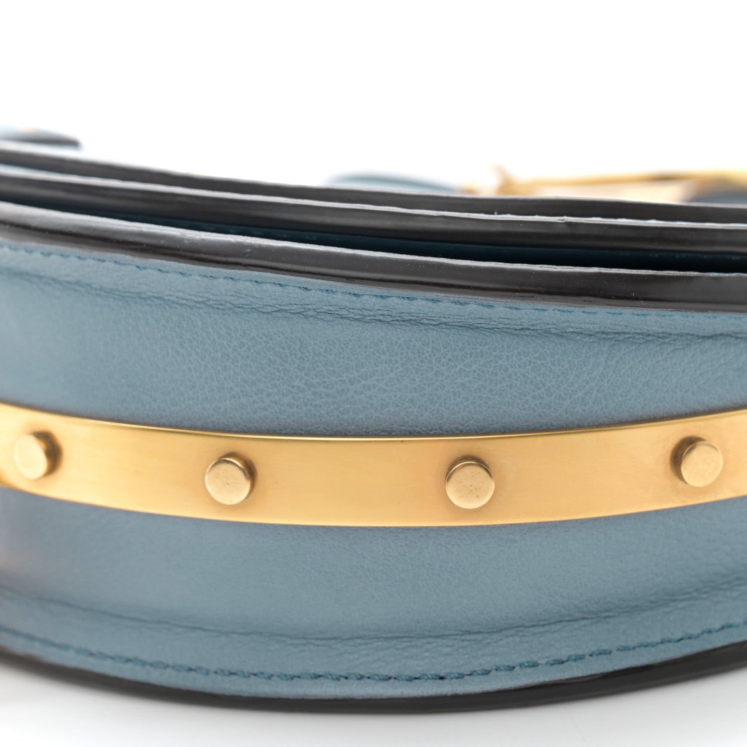 Chloe Calfskin Small Nile Bracelet Minaudiere Bag Washed Blue 11 of 12