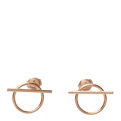 Hermes 18K Rose Gold MM Echappee Earrings 1 of 6