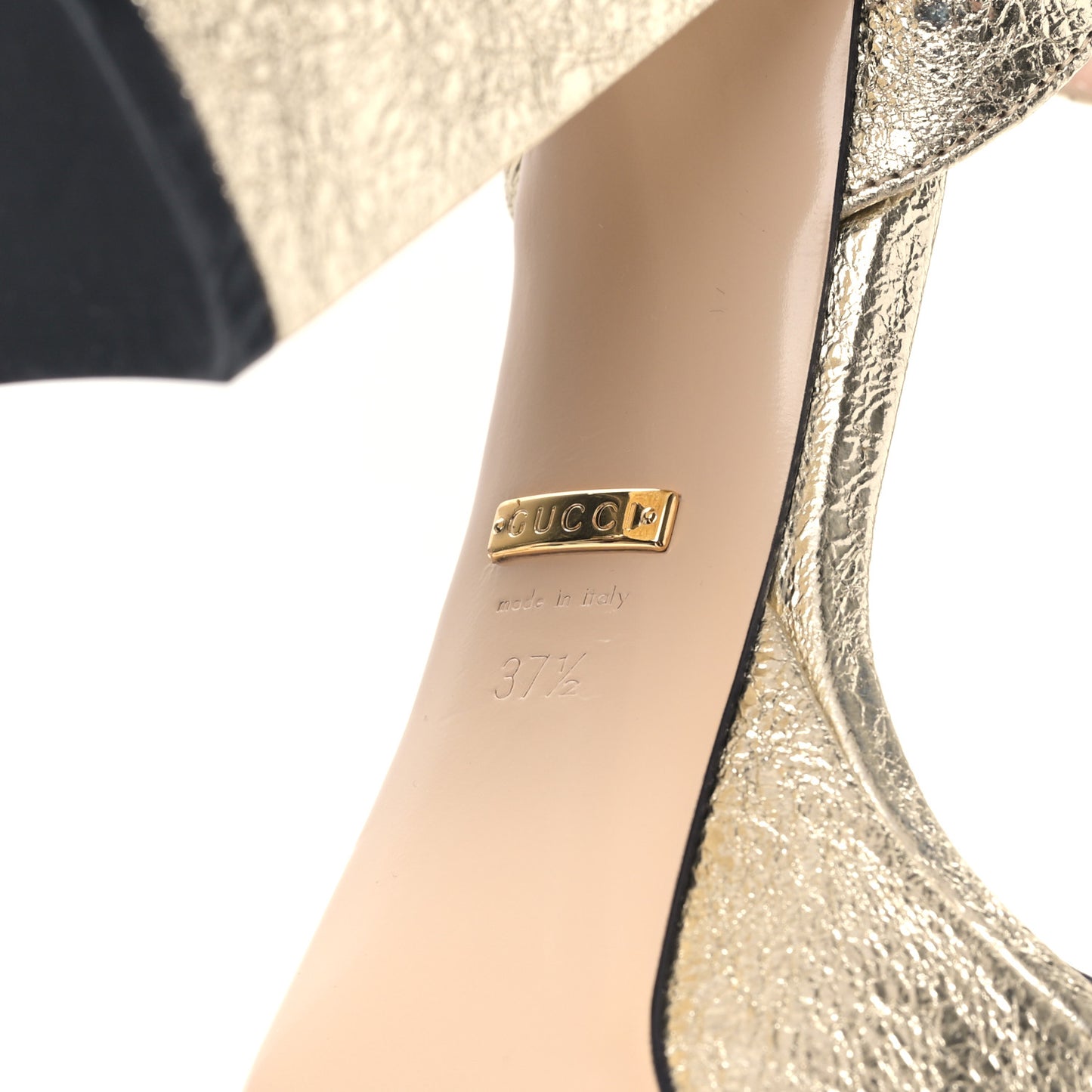 Galassia GG Marmont Ankle Wrap 30/115mm Platform Sandals 37.5 Platino