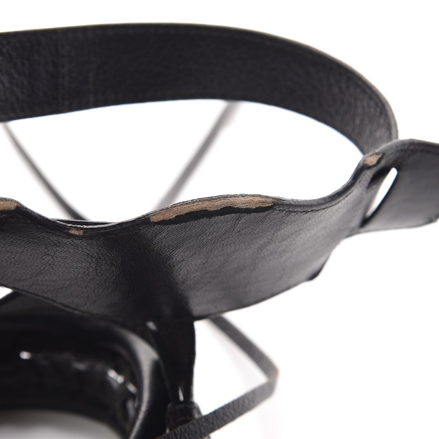 Chevre Silver Metallic Edge Hardware Mini City Black