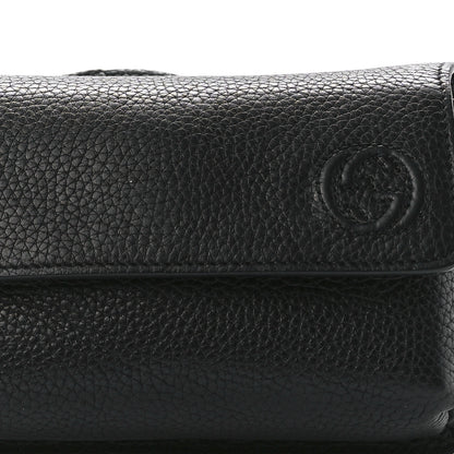 Gucci Pebbled Calfskin Soho Flap Belt Bag Black 8 of 11