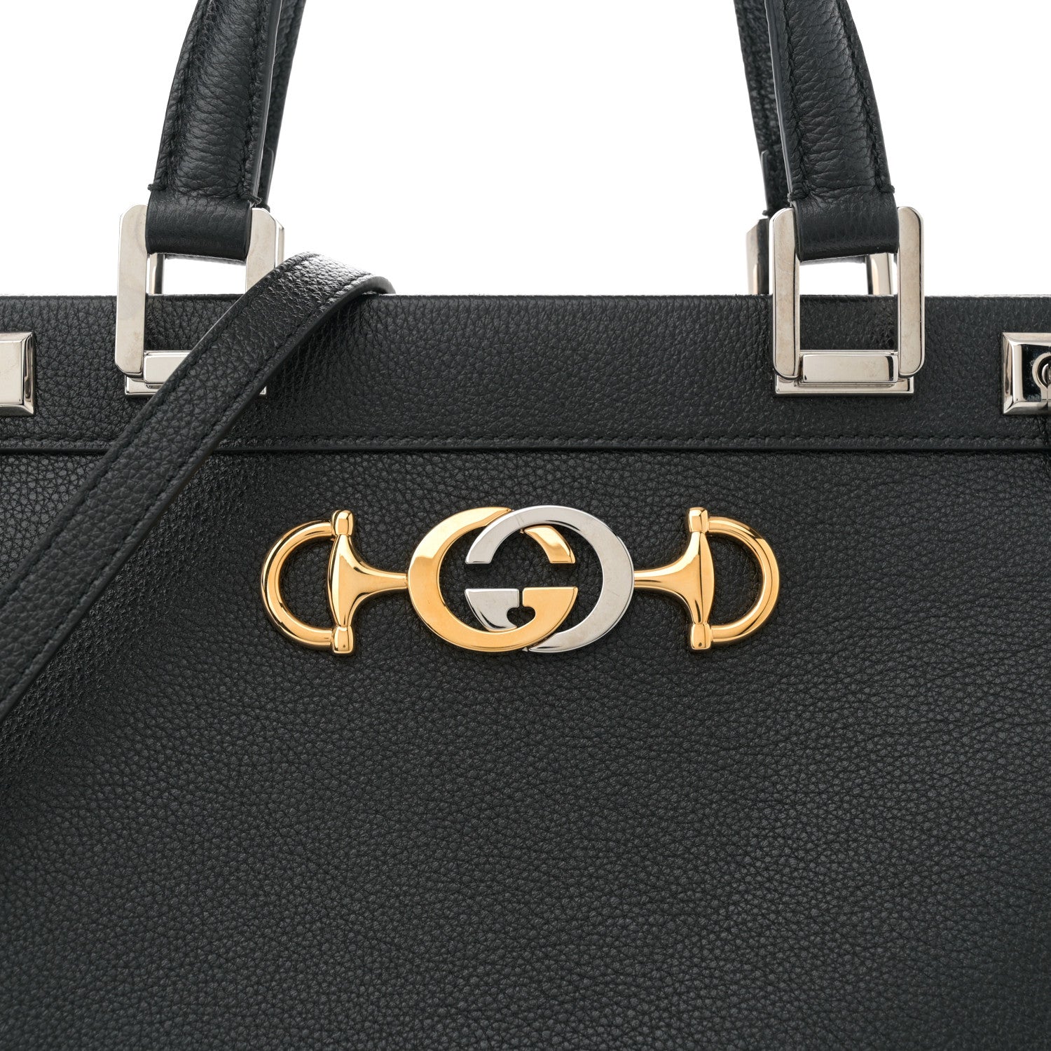 Gucci Smooth Calfskin Medium Zumi Top Handle Bag Black 8 of 10