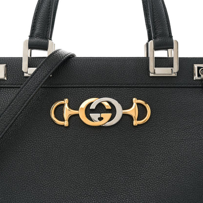 Gucci Smooth Calfskin Medium Zumi Top Handle Bag Black 8 of 10
