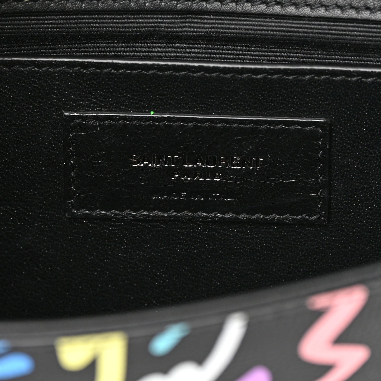 Grain De Poudre Small Monogram Graphic Print Kate Satchel Black