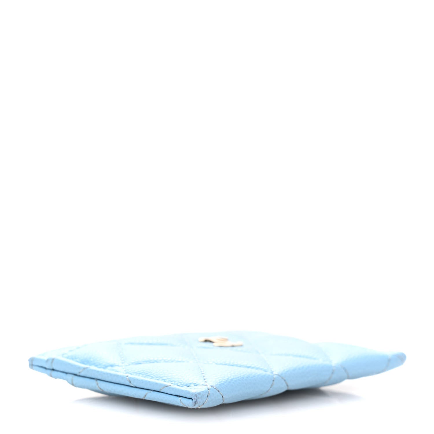 Chanel Caviar Quilted Card Holder Light Blue 4 of 12
