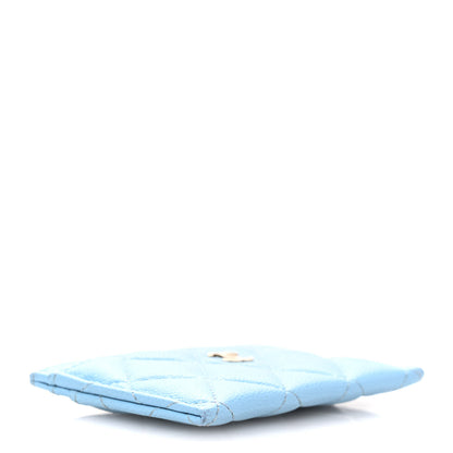 Chanel Caviar Quilted Card Holder Light Blue 4 of 12