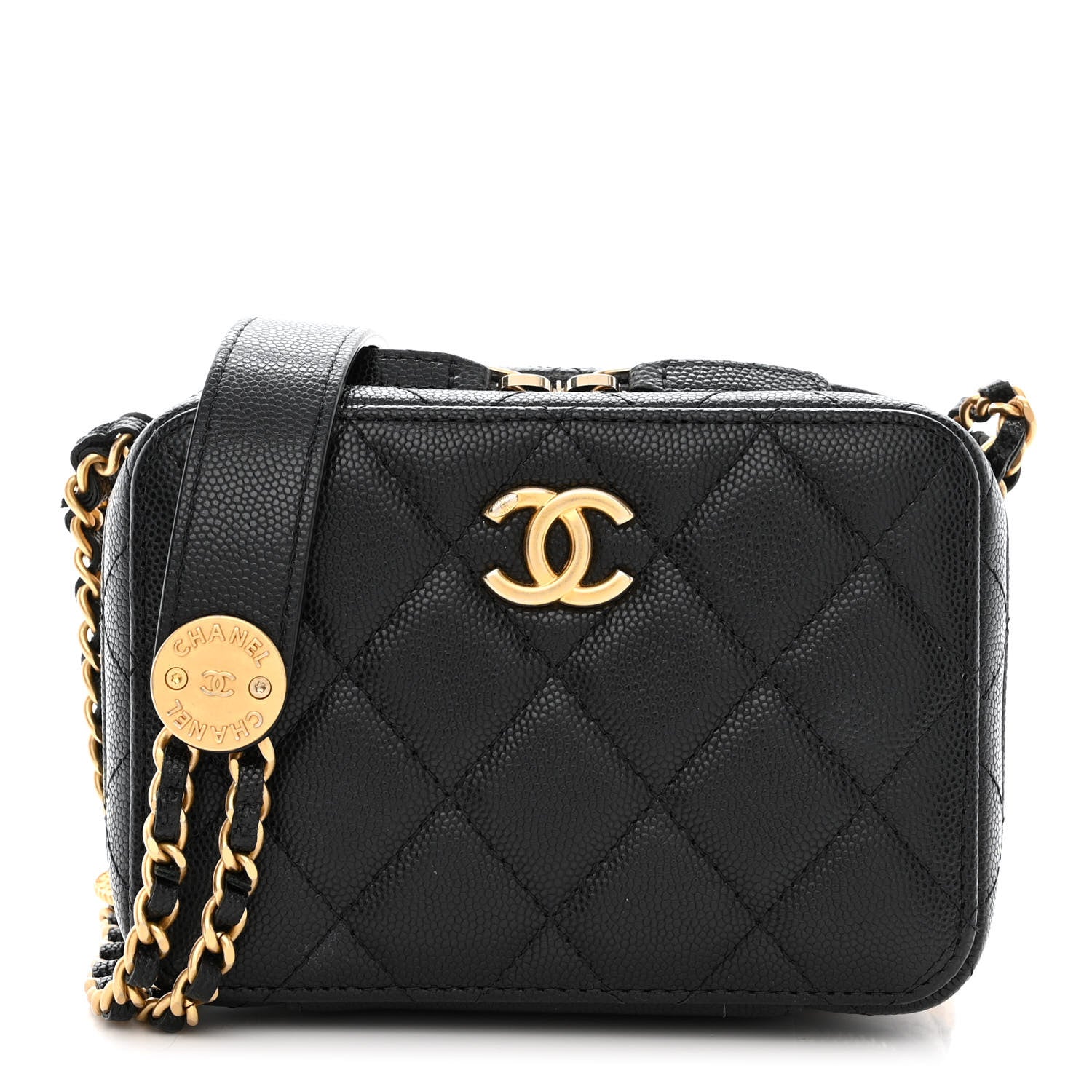 Chanel Caviar Quilted Twist Your Buttons Clutch With Chain Black 1 of 10