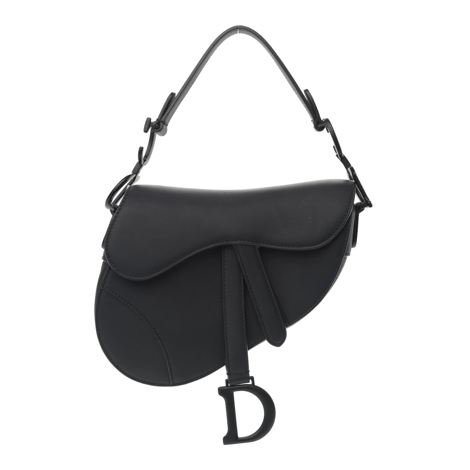 Christian Dior Ultra Matte Calfskin Mini Saddle Bag Black 1 of 9