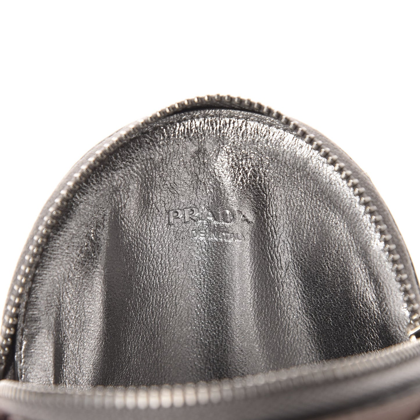 Metallic Saffiano Mini Pouch Cromo