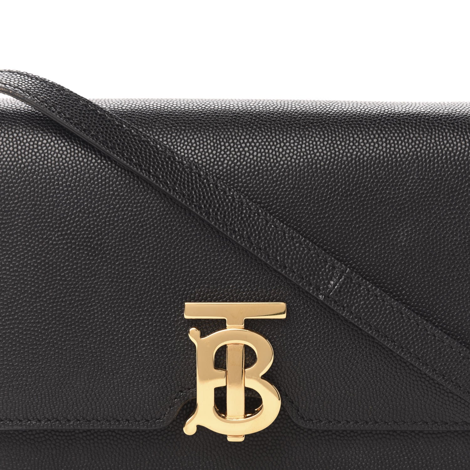 Burberry Grained Calfskin Mini TB Bag Black 10 of 10