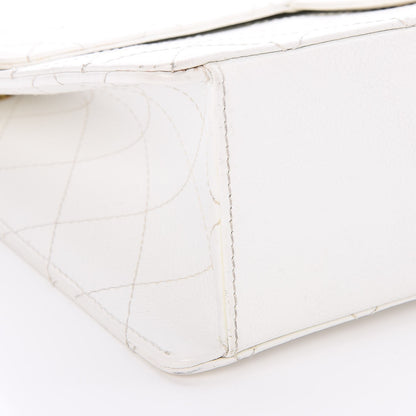 Chanel Caviar Quilted Jumbo Single Flap White 12 of 15