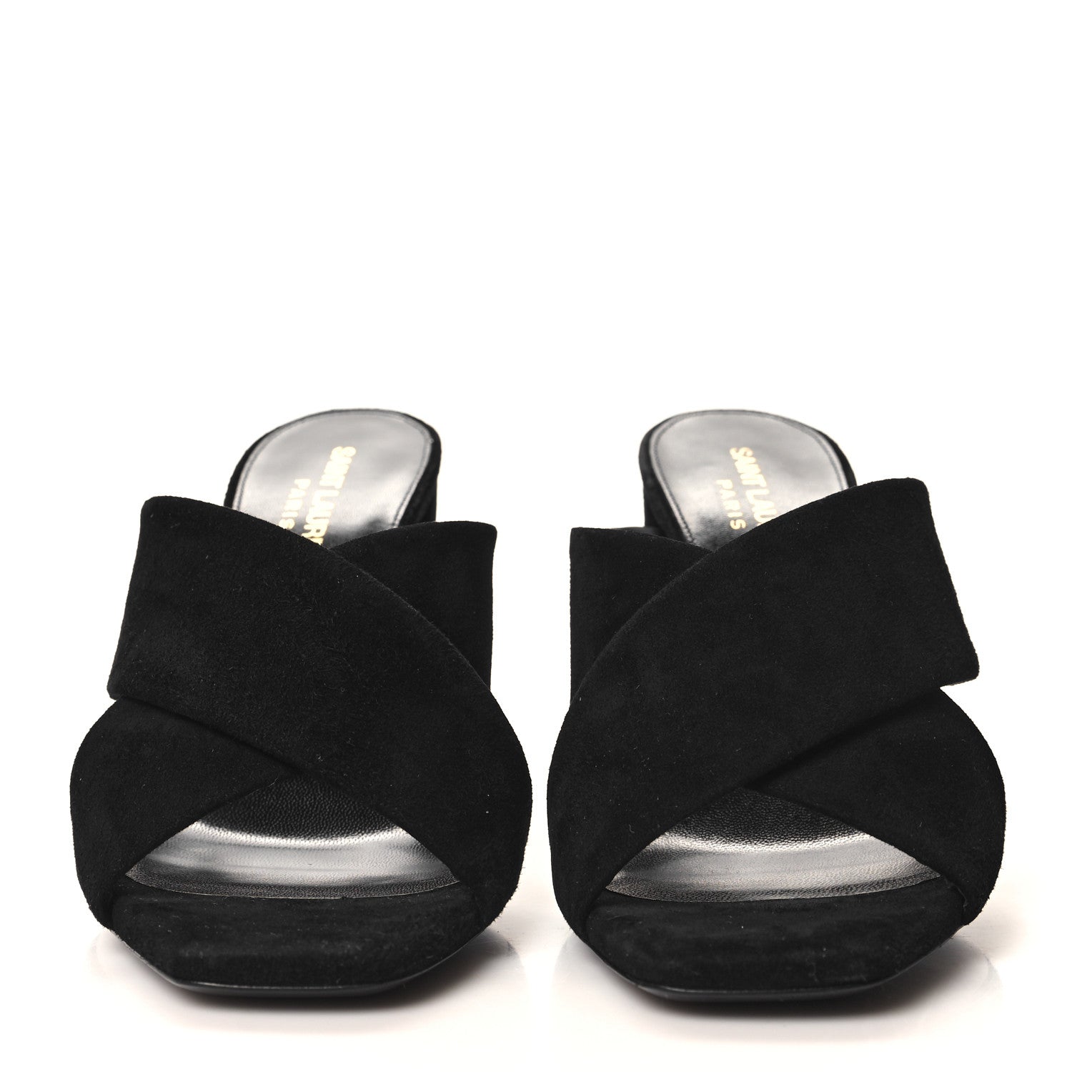 Saint Laurent Suede LouLou Mules 37 Black 2 of 9
