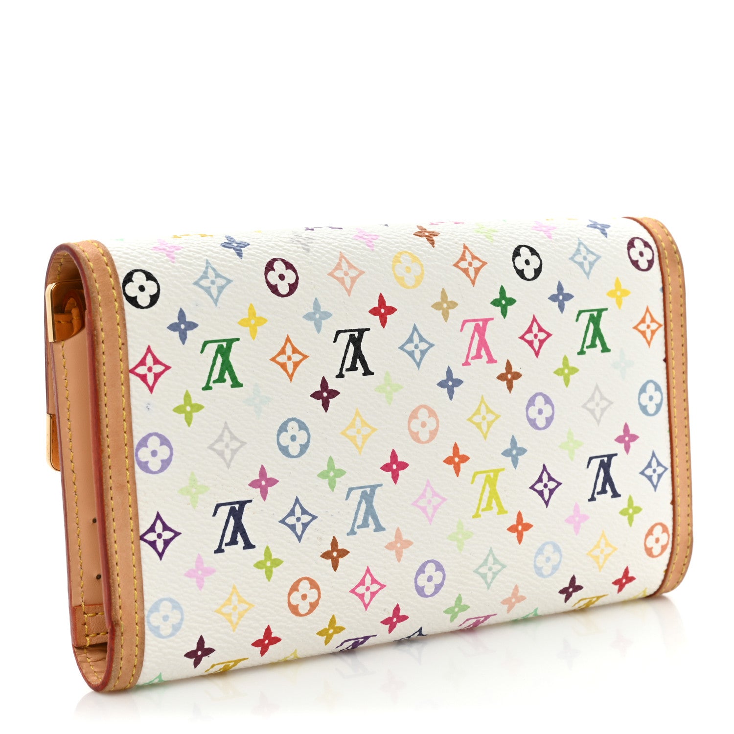 Louis Vuitton Monogram Multicolor Porte Tresor International Wallet White 3 of 19